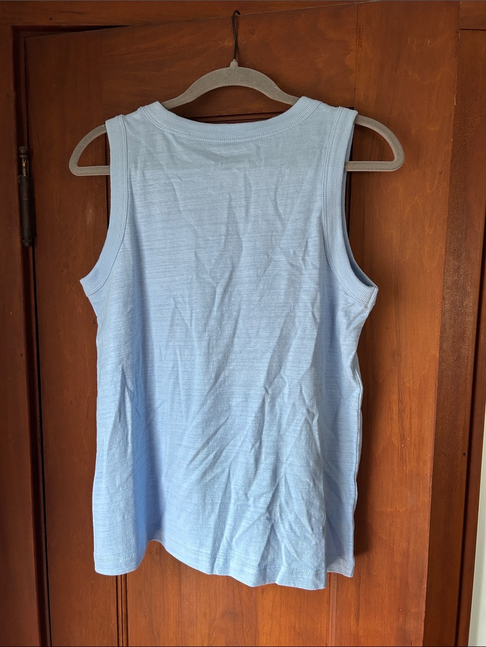 LOFT Light Blue Ribbed Crewneck Tank - Picture 3 of 3